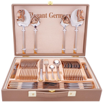 Elegant Cutlery Set 52Pcs -Golden Texture