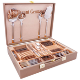 Elegant Cutlery Set 52Pcs -Golden Texture