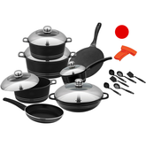 Kitchen King Cambria Cook Set 18Pcs Red - bakeware bake house kitchenware bakers supplies baking