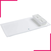 Symphony Rectangular Platter With Dip Dish - bakeware bake house kitchenware bakers supplies baking