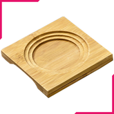 Wilmax Bamboo Tray 4" X 4" - bakeware bake house kitchenware bakers supplies baking