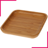 Wilmax Natural Bamboo Plate 5" X 5" - bakeware bake house kitchenware bakers supplies baking
