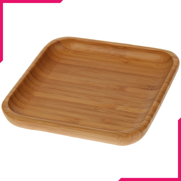 Wilmax Natural Bamboo Plate 10" X 10" - bakeware bake house kitchenware bakers supplies baking