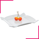 Wilmax Fine Porcelain Dessert Plate 8" X 8" - bakeware bake house kitchenware bakers supplies baking