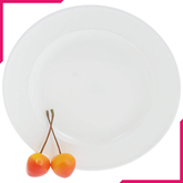 Wilmax Fine Porcelain Dessert Plate 8" - bakeware bake house kitchenware bakers supplies baking