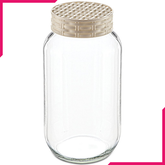 Sarina Straw Decorated Jar 1000CC - bakeware bake house kitchenware bakers supplies baking