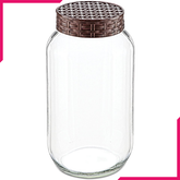 Sarina Straw Decorated Jar 1500CC - bakeware bake house kitchenware bakers supplies baking