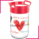 Sarina Decorated Bera Stackable Jar 660CC - bakeware bake house kitchenware bakers supplies baking