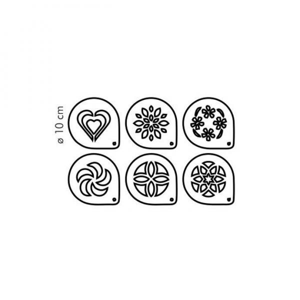 Tescoma Mydrink 6 Cappuccino Stencils - bakeware bake house kitchenware bakers supplies baking