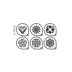 Tescoma Mydrink 6 Cappuccino Stencils - bakeware bake house kitchenware bakers supplies baking