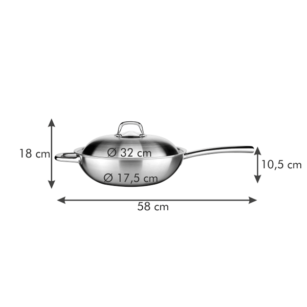 Tescoma Wok 32cm President Tescoma - bakeware bake house kitchenware bakers supplies baking