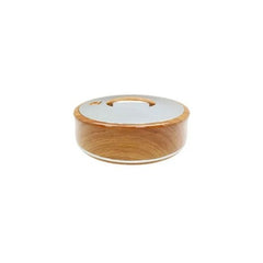 HotPot 3Ltr Round Light Wood+Silver