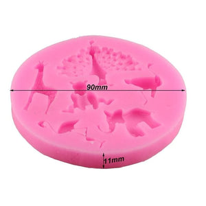 Zoo Animals Silicone Fondant & Chocolate Mold