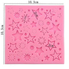 Multi Stars Silicone Fondant Cake Mold