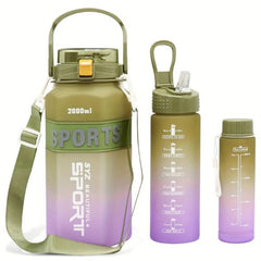 Rainbow Water Bottle 3pcs Set