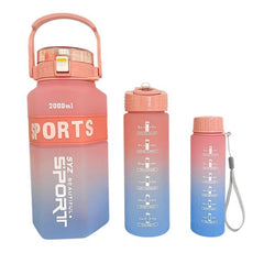 Rainbow Water Bottle 3pcs Set