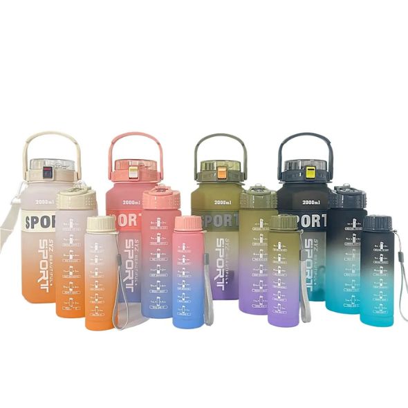 Rainbow Water Bottle 3pcs Set