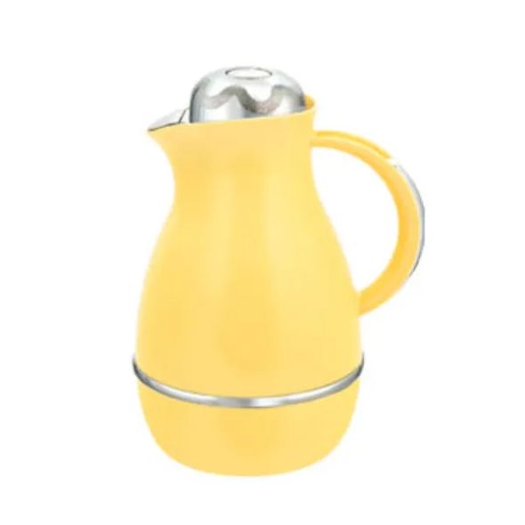 Thermos 1Ltr Silver+Yellow