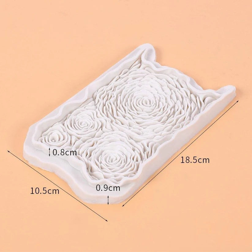 Rose Cake Border Silicone Mold
