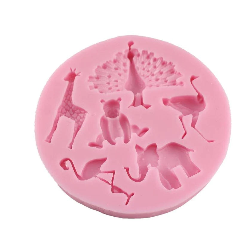 Zoo Animals Silicone Fondant & Chocolate Mold