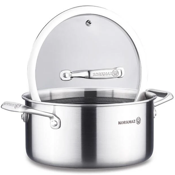 Korkmaz Stainless Steel Honeycomb Casserole Pot