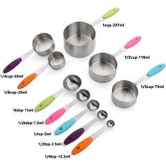Steel Measuring Cups & Spoons Set
