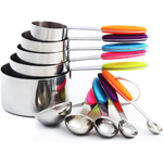 Steel Measuring Cups & Spoons Set