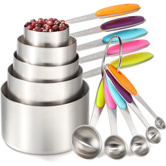 Steel Measuring Cups & Spoons Set