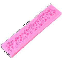 Silicone Fondant Mold Pearls Pattern Lace