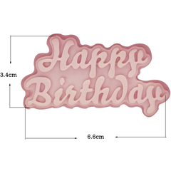 Silicone Fondant Mold Happy birthday