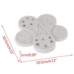 Silicone Fondant Mold Multi Flowers