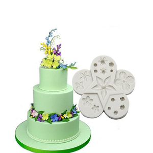 Silicone Fondant Mold Multi Flowers