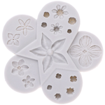 Silicone Fondant Mold Multi Flowers