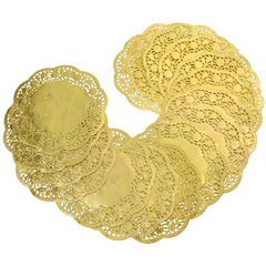 Doilies Baking Paper Mat Golden 14cm 5.5"