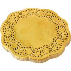 Doilies Baking Paper Mat Golden 9cm 3.5"