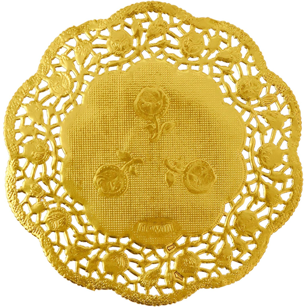 Doilies Baking Paper Mat Golden 9cm 3.5"
