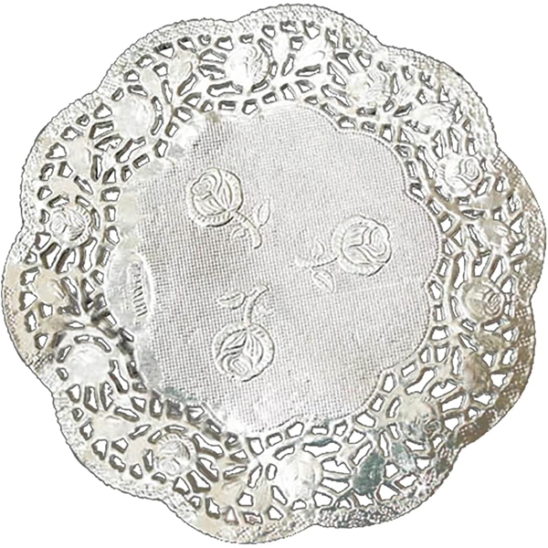Doilies Baking Paper Mat Silver 9cm 3.5"