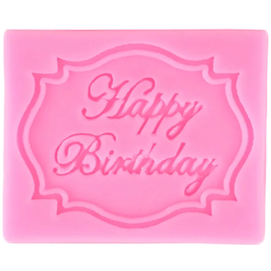 Silicone Happy Birthday Frame Mold