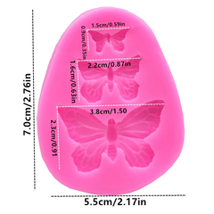 Silicone Mold Butterfly 3 Cavity
