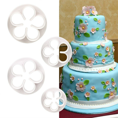 5 Petal Flower Cutter - 4 pcs