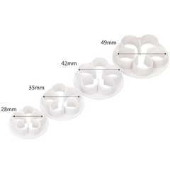 5 Petal Flower Cutter - 4 pcs