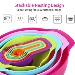 Sweet Color Mixing Bowl 10Pcs Set