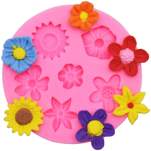 Flowers Silicone Mold - 6 Cavity