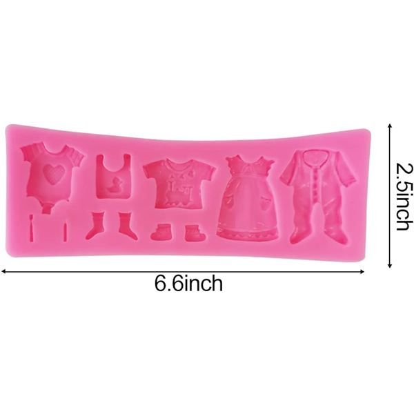 Silicone Baby Shower Clothes Mold