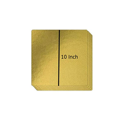 Square Cake Board Golden 10Pcs