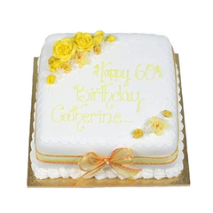 Square Cake Board Golden 10Pcs