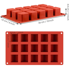Square Silicone Cake Mold 15 Cavity