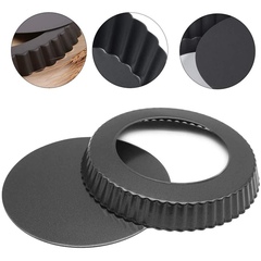 Pie Pan Removable Bottom Oval Shaped