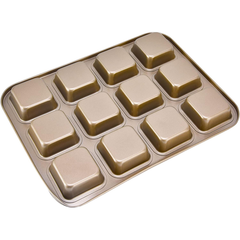 Nonstick Square Muffin Pan -12 Cavity