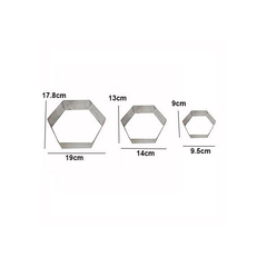 Stainless Steel Hexagon Cookie Cutter Set